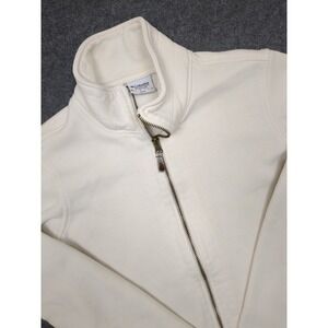 Columbia Womens‎ Full Zip Jacket Cream White High Neck Sportswear Size M